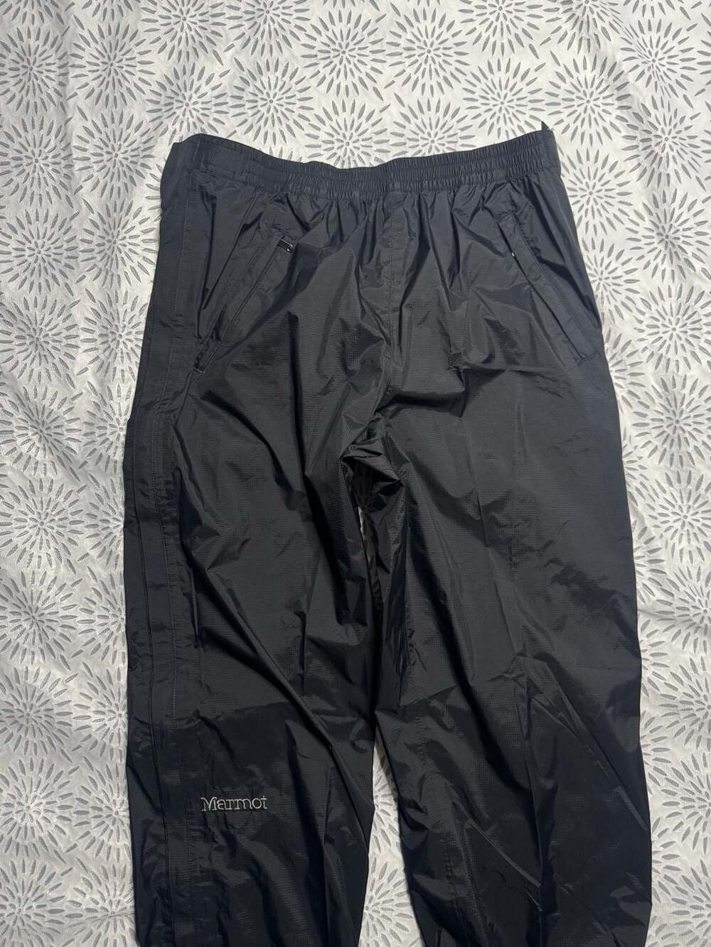 Marmot Rain Pants Mens Medium Full Side Zip Waterproof Hike Shell Lined